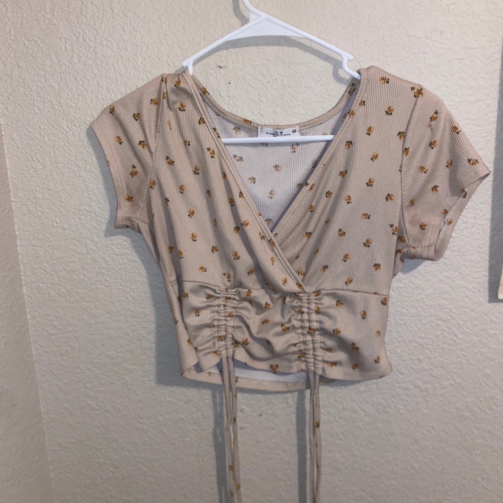 Floral Wrap Crop Top